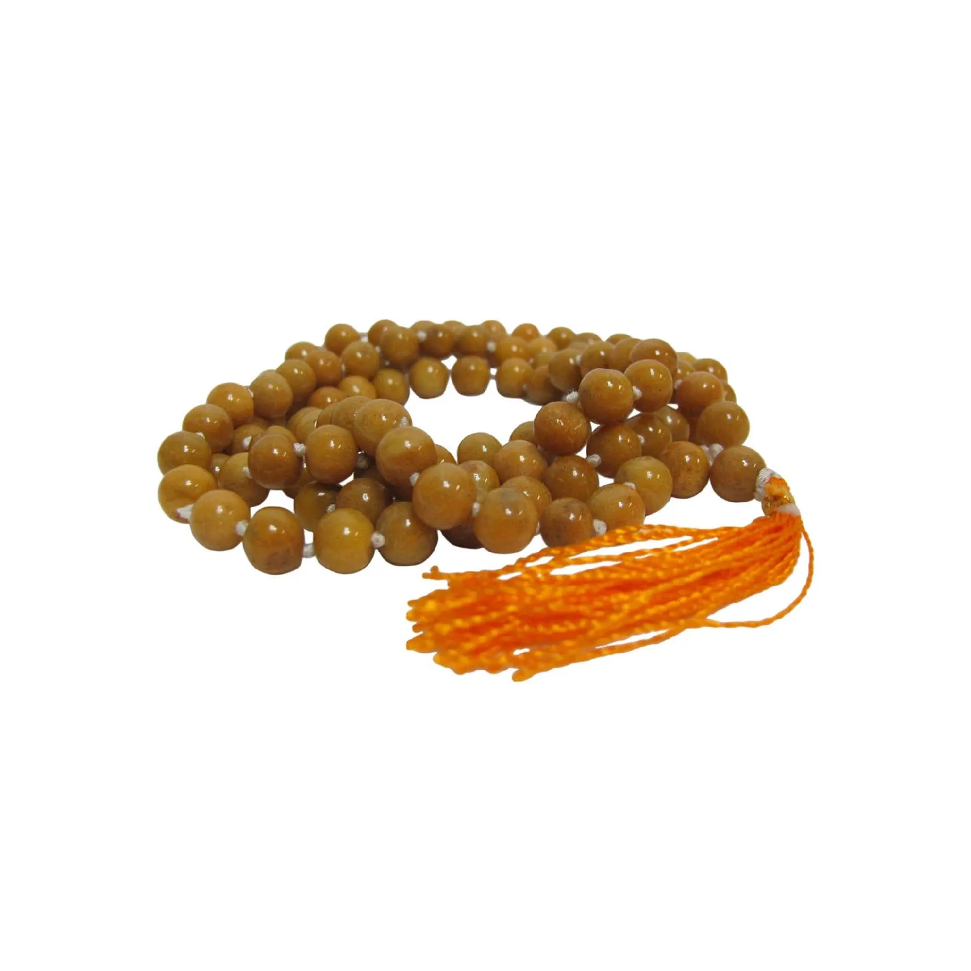 108 Bead Camel Jasper Yoga Meditation Chakra Prayer Mala Bead Knotted Necklace