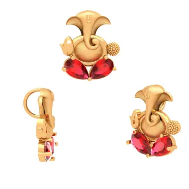 14k Lord Ganesha Gold Pendant From Online Exclusive