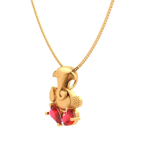 14k Lord Ganesha Gold Pendant From Online Exclusive