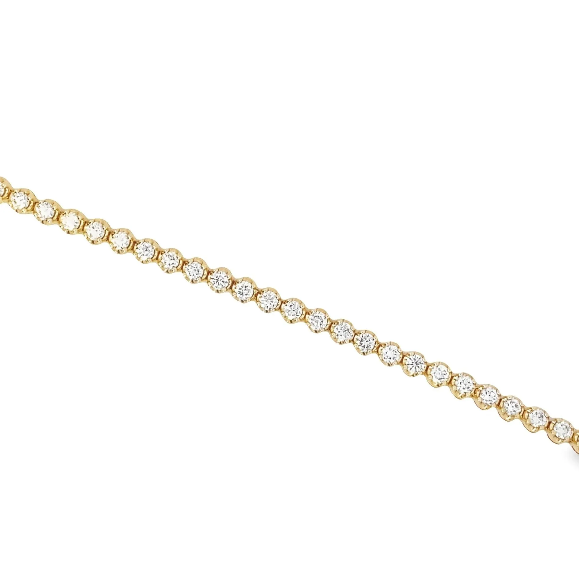 14K Yellow Gold Diamond Tennis Bracelet - 4.05ct