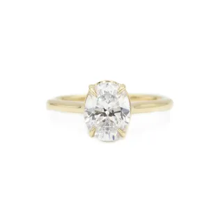 14ky Oval Petite Diamond Ring