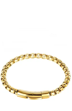 18k Gold Woven Link Magnetic Clasp Bracelet