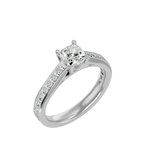 2 1/2 ctw Round Lab Grown Diamond Side Stone Engagement Ring