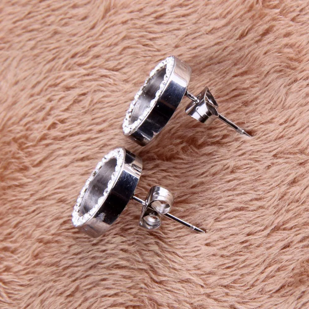 316L Stainless Steel Earring Crystal Stud Earrings For Women Joyas Brincos Bijoux Jewelry Earings Fashion