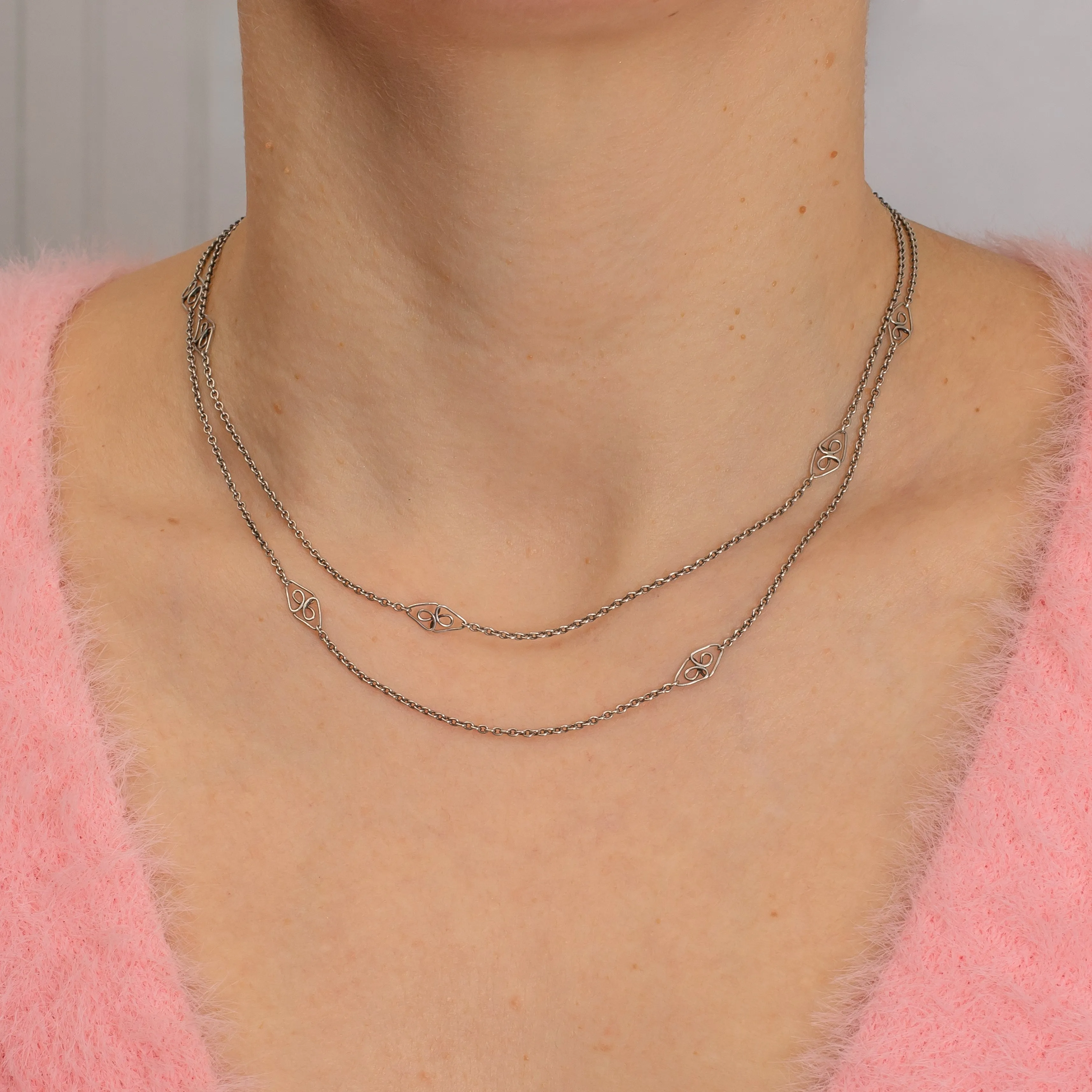 32" Sterling Silver Lozenge Chain