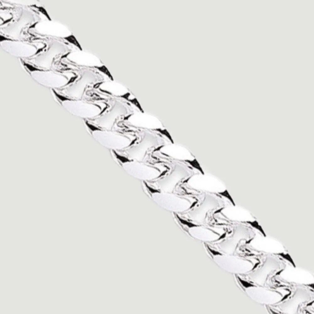 8.4mm Silver Cuban Bracelet