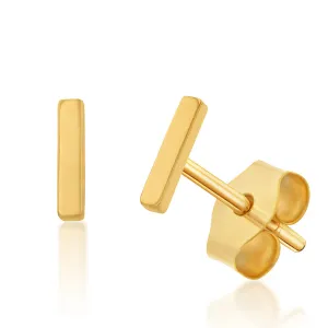 9ct Yellow Gold Mini Initial "I" Stud Earring