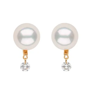 Akoya Twinkling Diamond Earrings