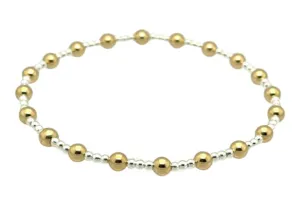 Angelina 14k Gold Filled Two Tone Beaded Bracelet