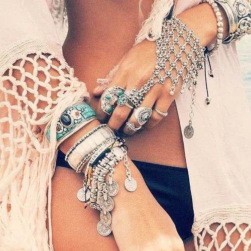 Bohemian Turkish Gypsy Hand Bracelet