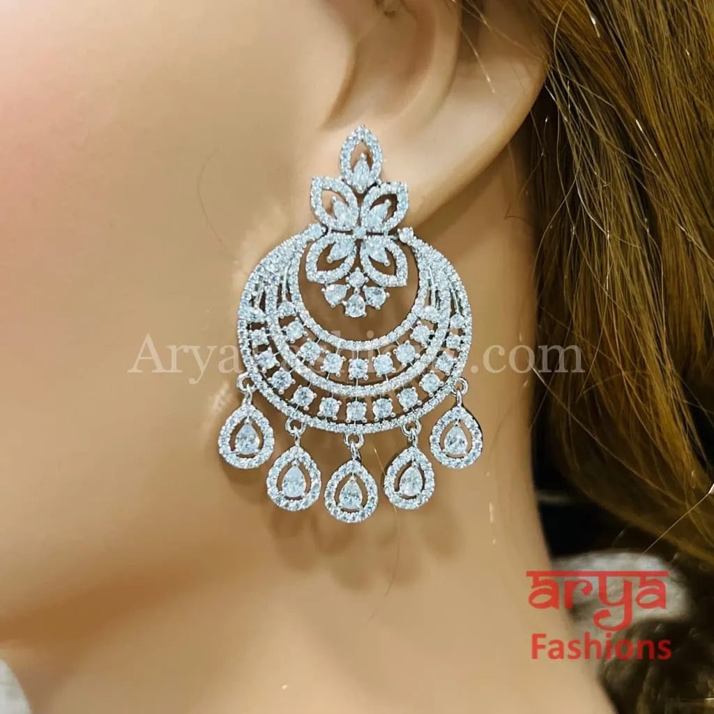 Bridal Cubic Zirconia Chandbalis