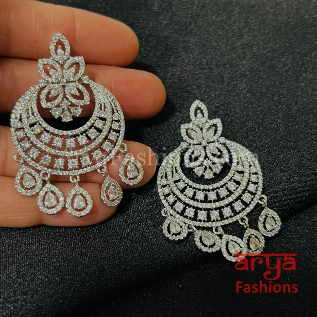 Bridal Cubic Zirconia Chandbalis