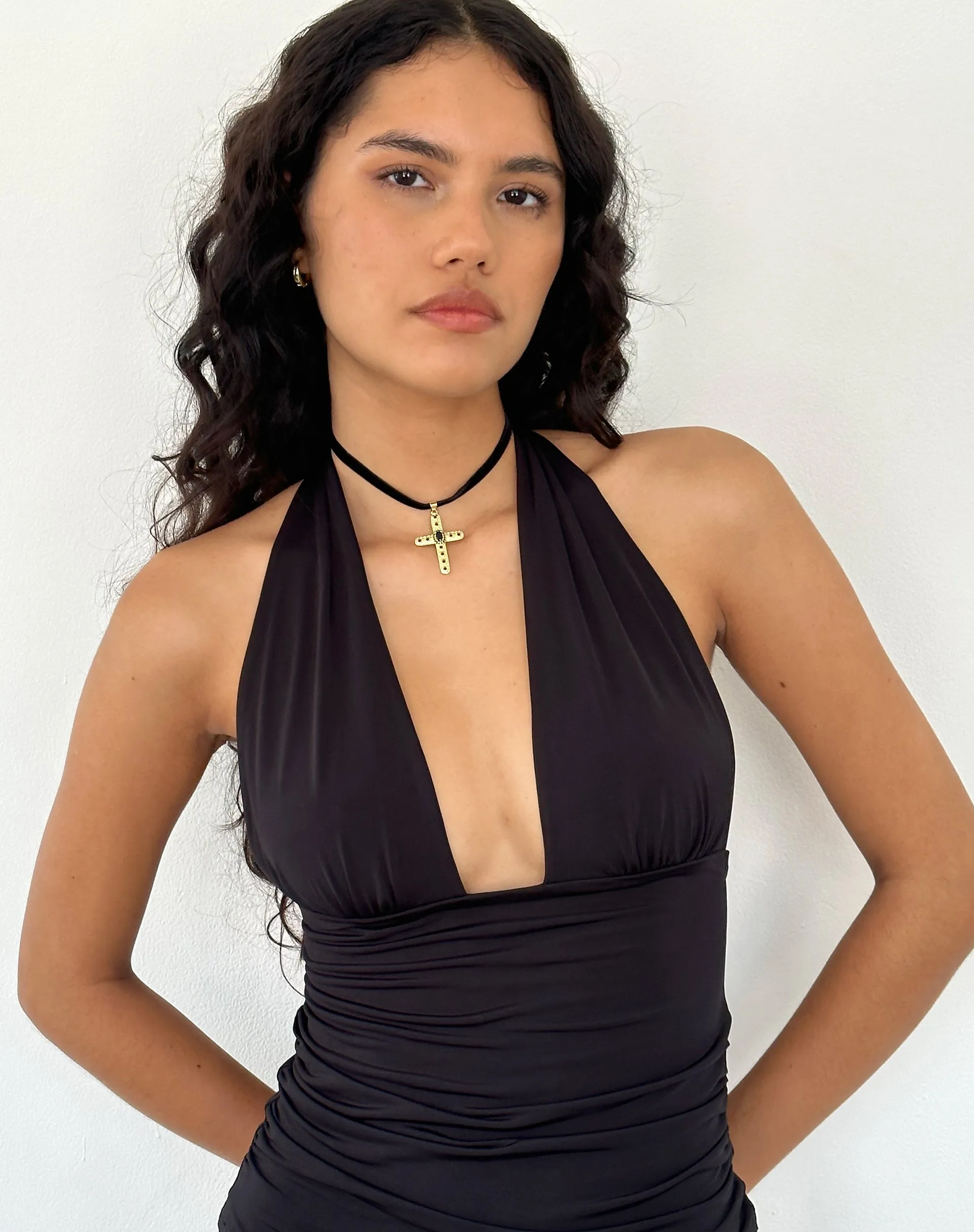 Brooklyn Cross Choker Necklace by Gemini Jewels