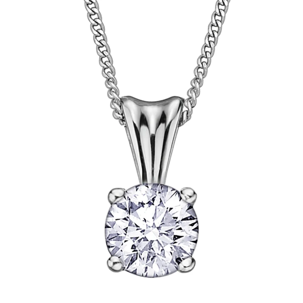 Canadian Round Diamond Solitaire Pendant