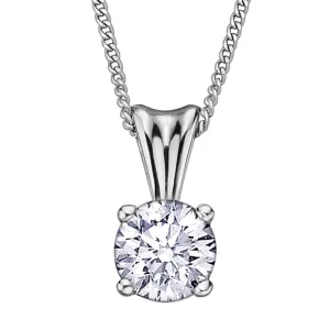 Canadian Round Diamond Solitaire Pendant