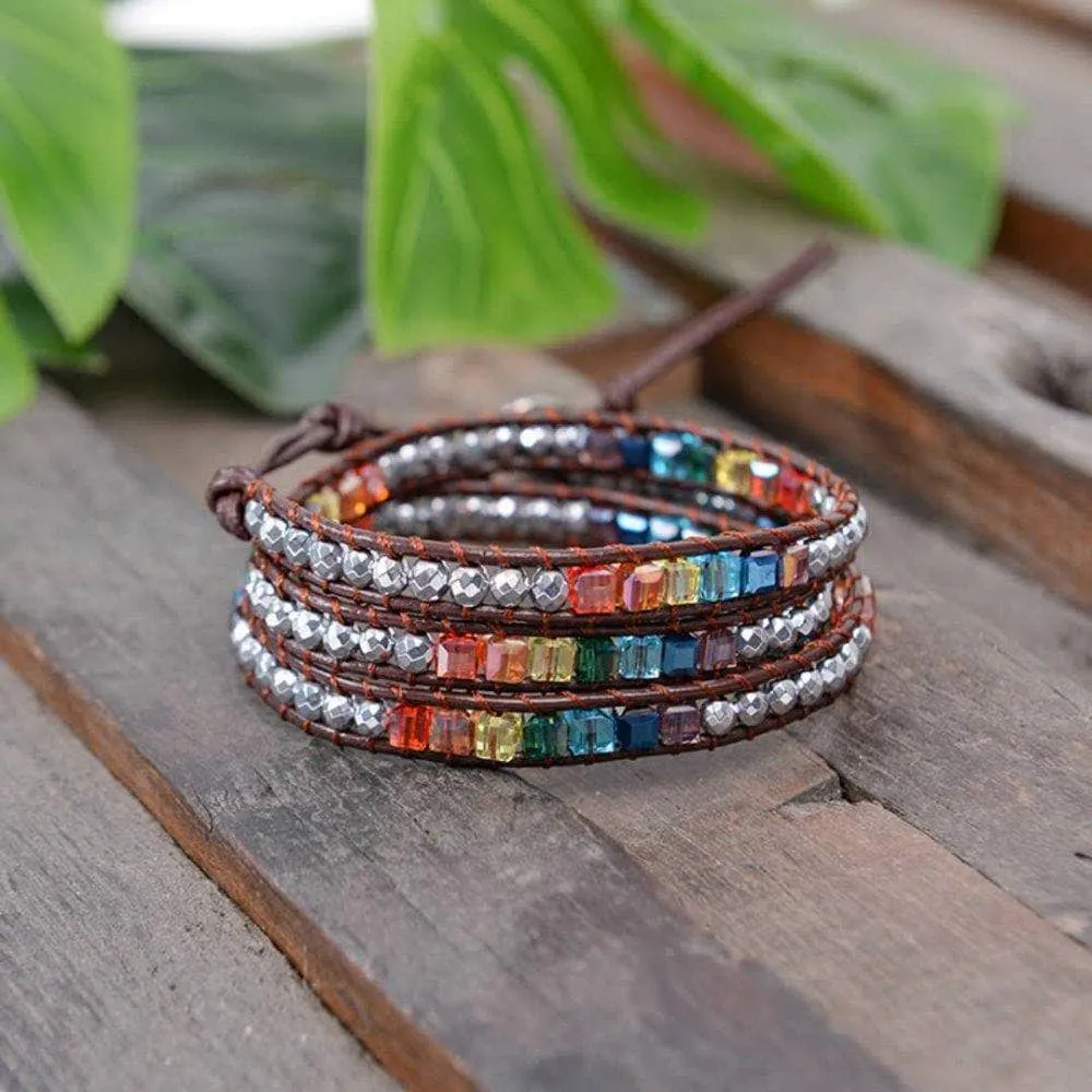 Chakra Natural Crystal Stone Bohemian Bracelet