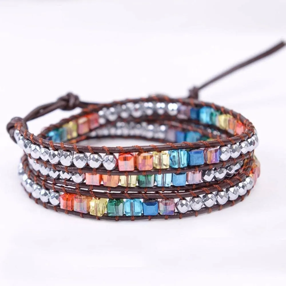 Chakra Natural Crystal Stone Bohemian Bracelet