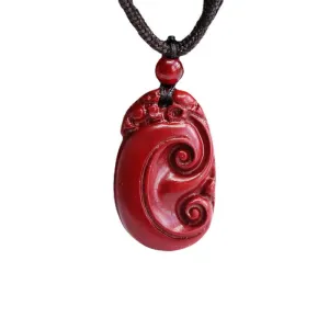 Cinnabar Pendant Purple Gold Sand Ruyi Pendant