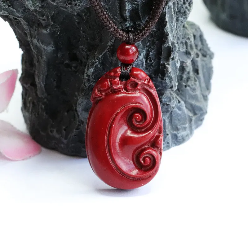 Cinnabar Pendant Purple Gold Sand Ruyi Pendant