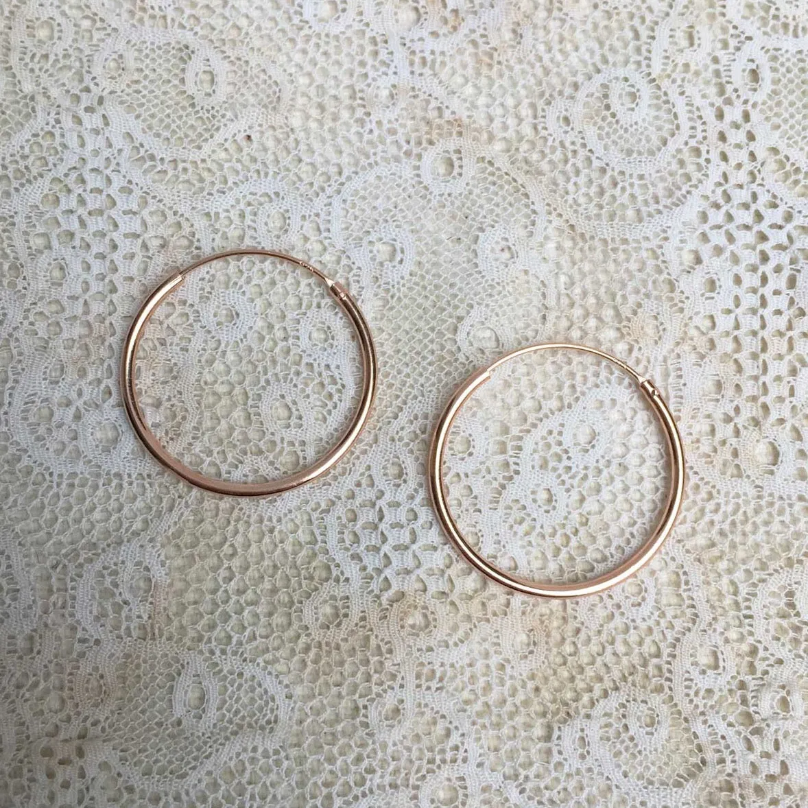 'Classic' hoops | 24k Rose gold | Different sizes