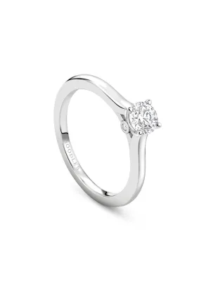 Classic Platinum Diamond Engagement Ring 0.7 Carat FVS1