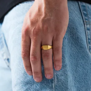 Classic Rounded Signet Ring (18K Gold)