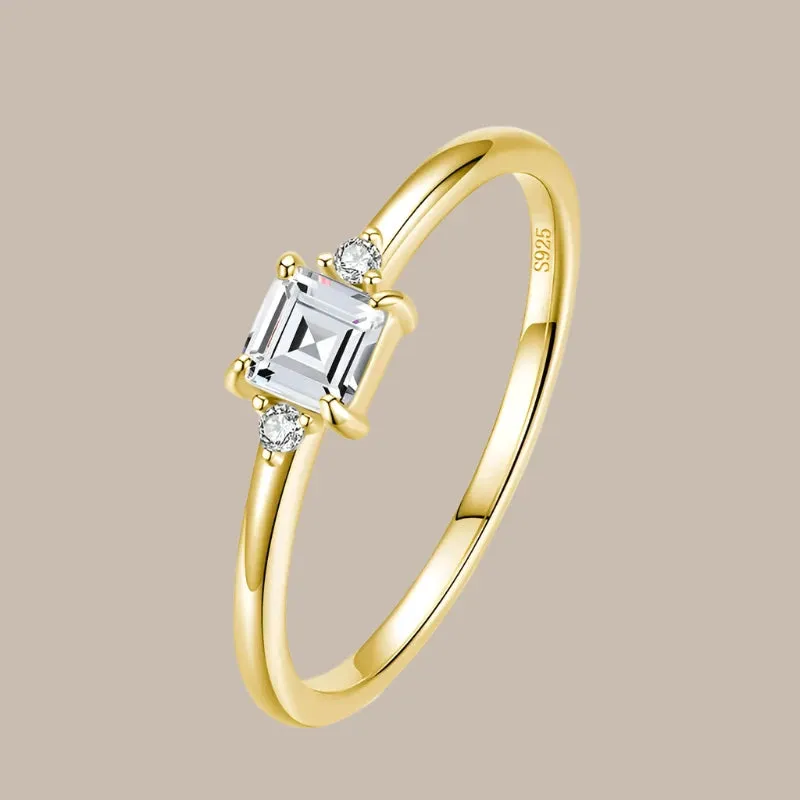 Classic Square Emerald Cut Ring