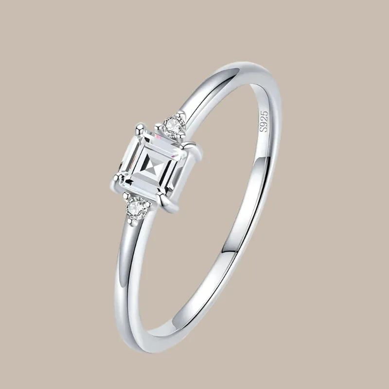 Classic Square Emerald Cut Ring