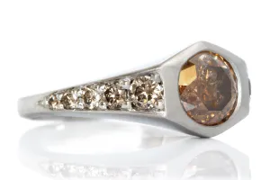 Cognac & Champagne Diamond Signet