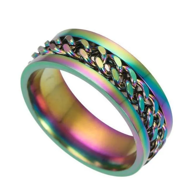 Cool Stainless Steel Rotating Ring