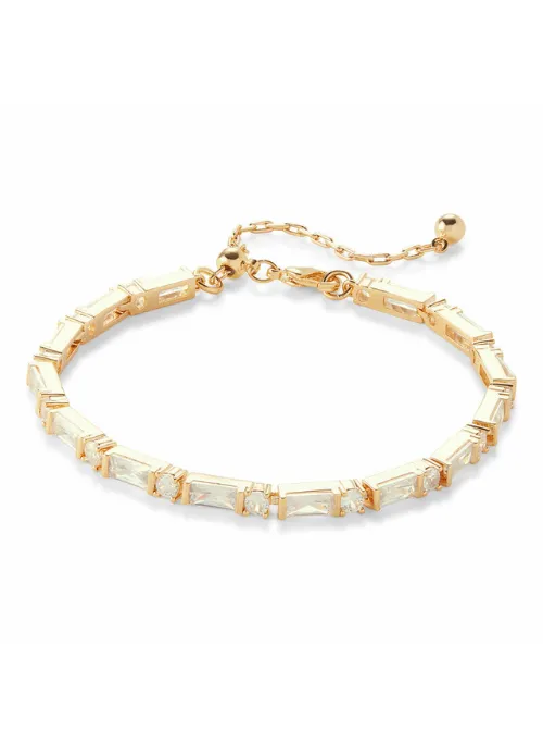 Crystal Tennis Bracelet Gold