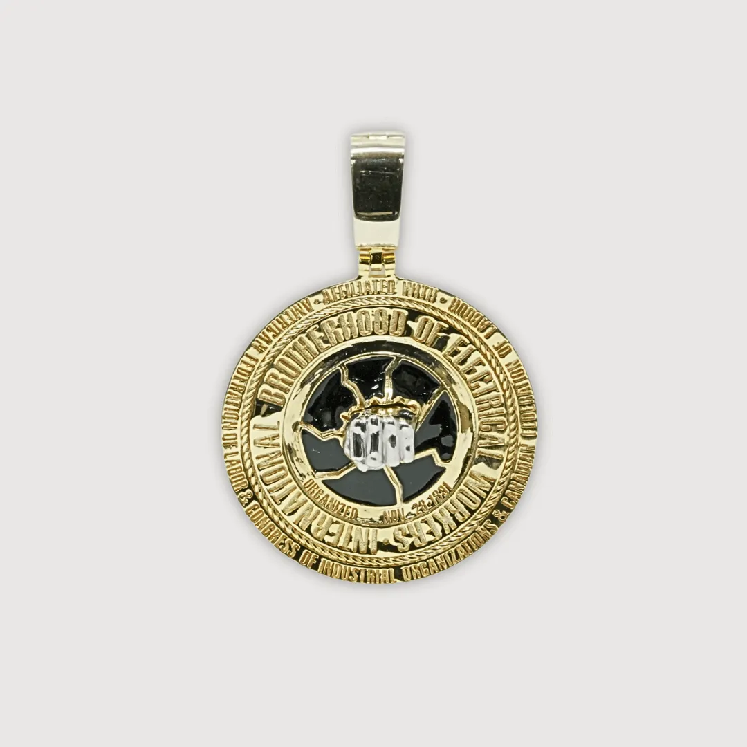 Custom 10K Electrician Brotherhood Pendant