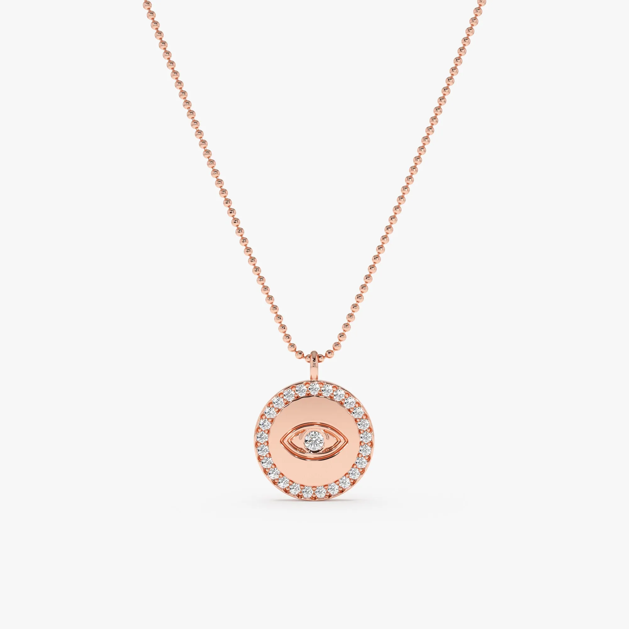 Diamond Eye Medallion with Ball Chain, Itzel