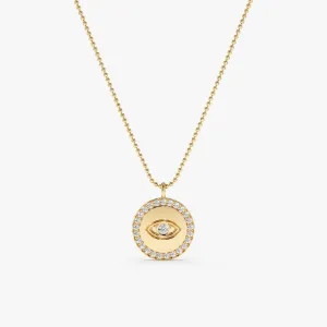 Diamond Eye Medallion with Ball Chain, Itzel