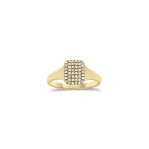 Diamond Signet Pinky Ring