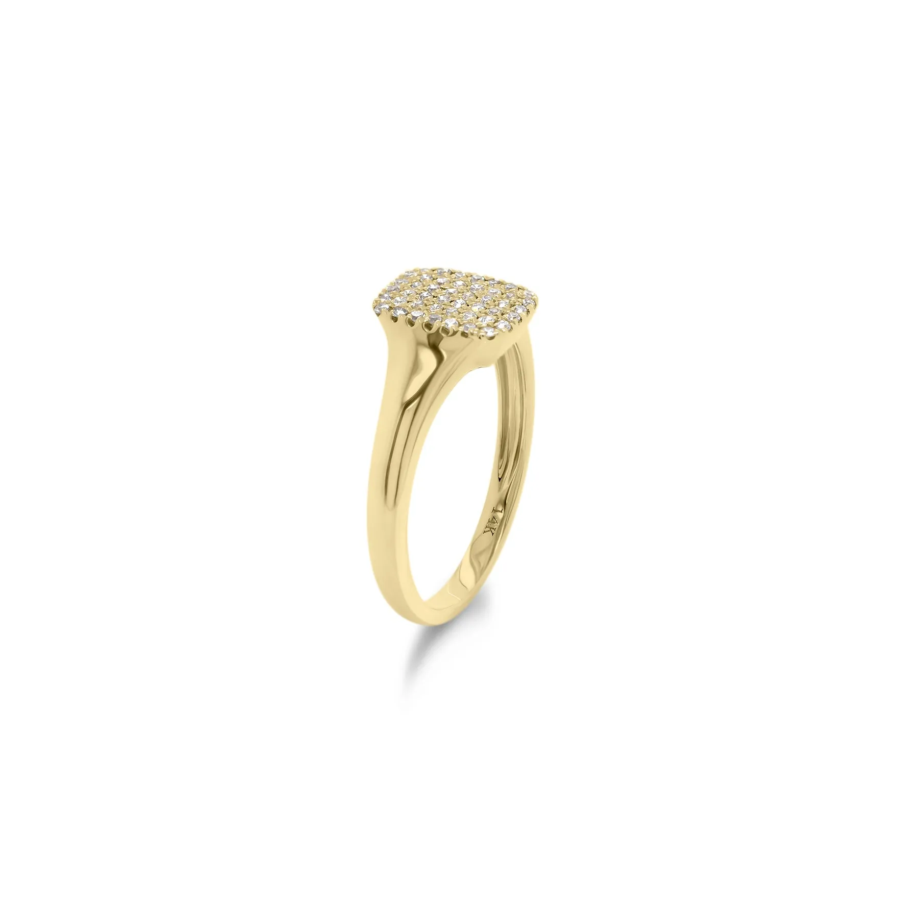 Diamond Signet Pinky Ring