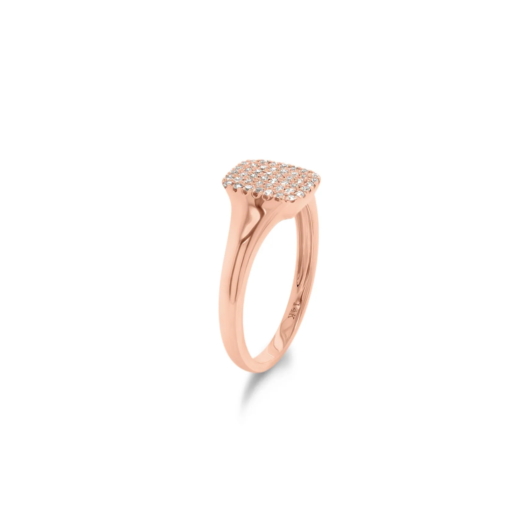 Diamond Signet Pinky Ring