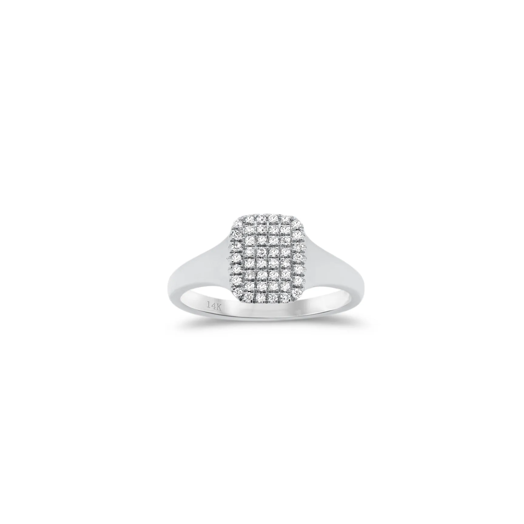 Diamond Signet Pinky Ring