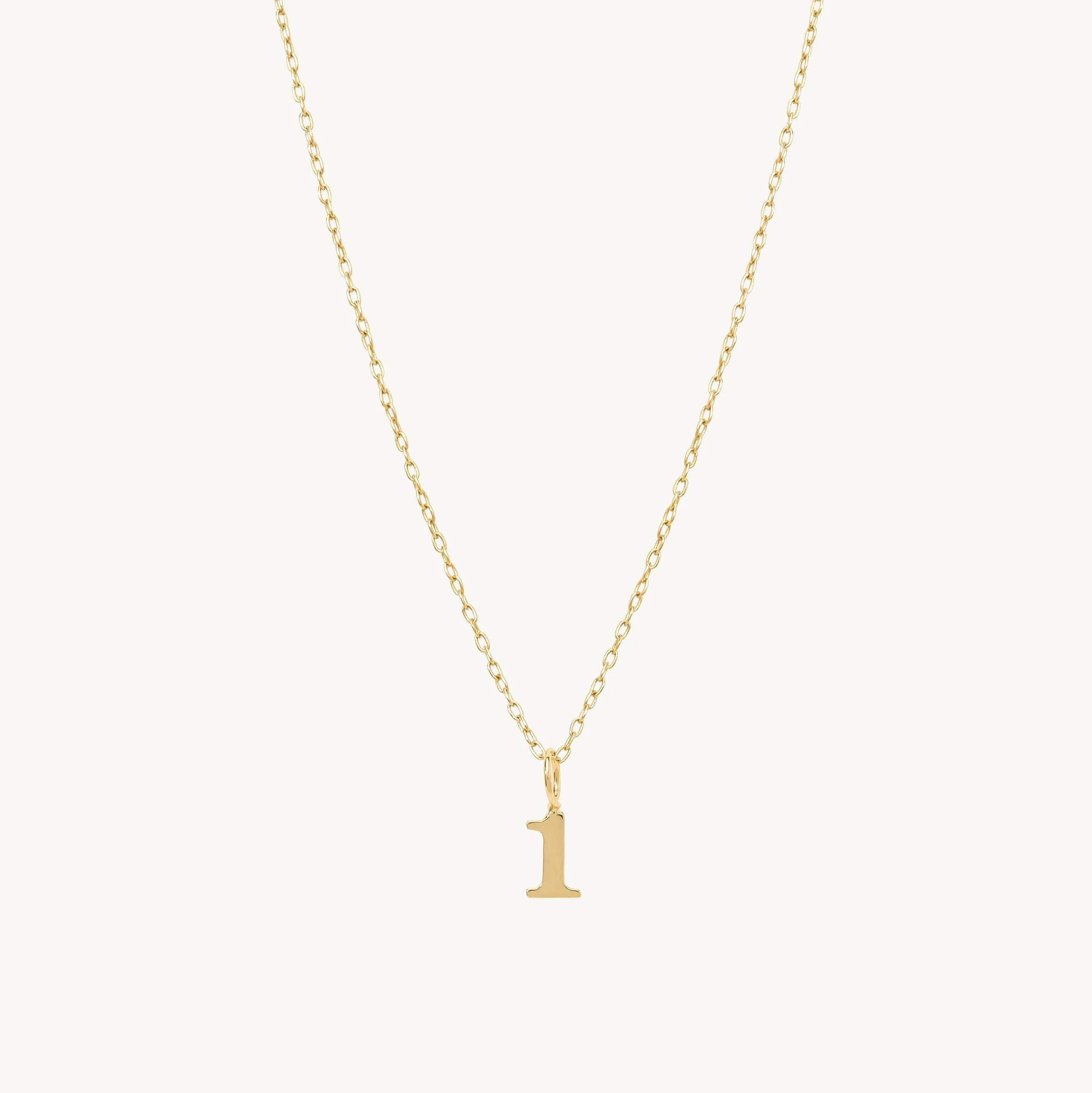 Elettra Number Pendant Necklace