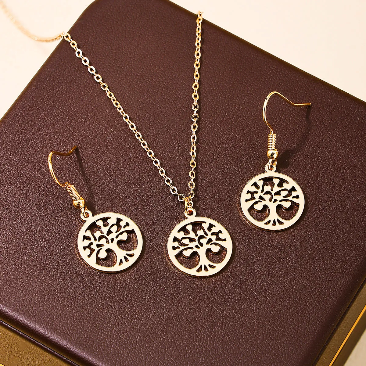 Europe's Amazon Tree of Life Bohemian Necklace Earrings Set