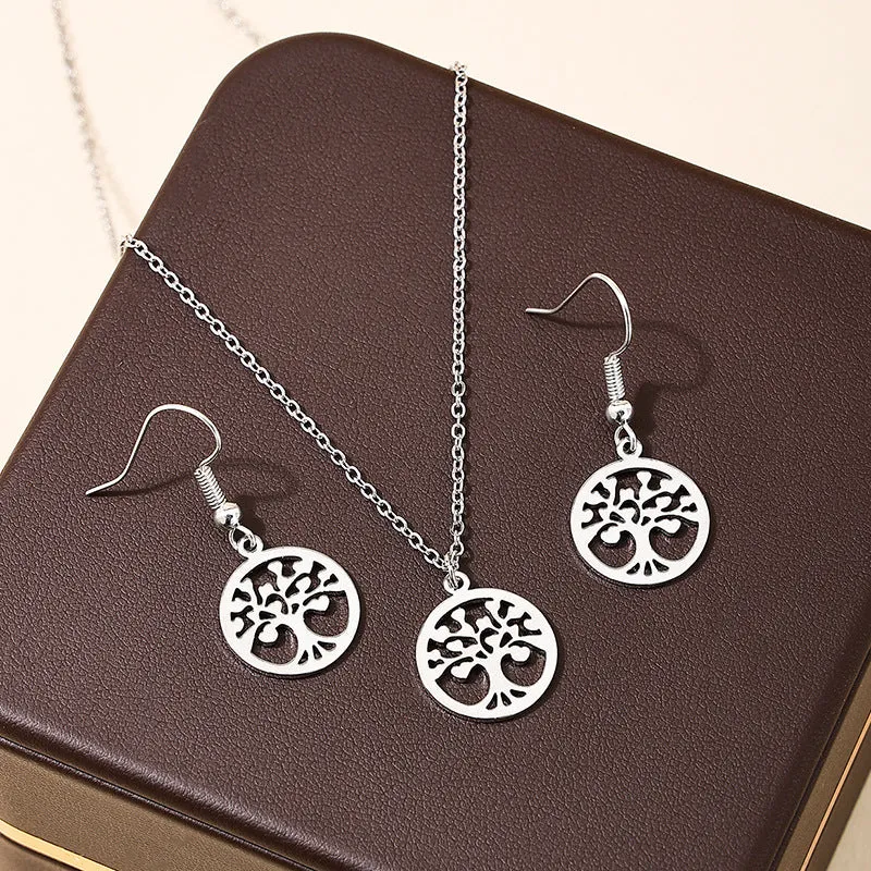 Europe's Amazon Tree of Life Bohemian Necklace Earrings Set