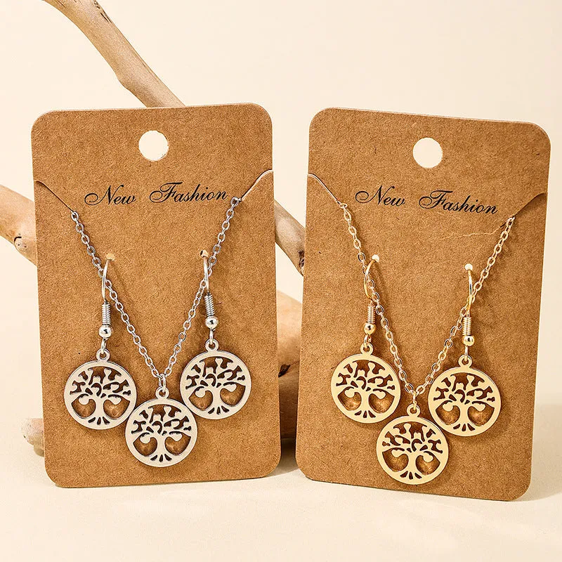 Europe's Amazon Tree of Life Bohemian Necklace Earrings Set