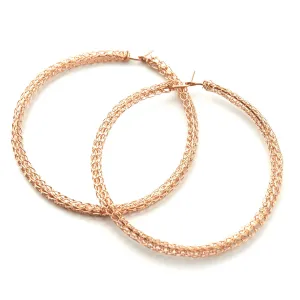 Extra Large ROSE GOLD hoop earrings ,contemporary jumbo hoops