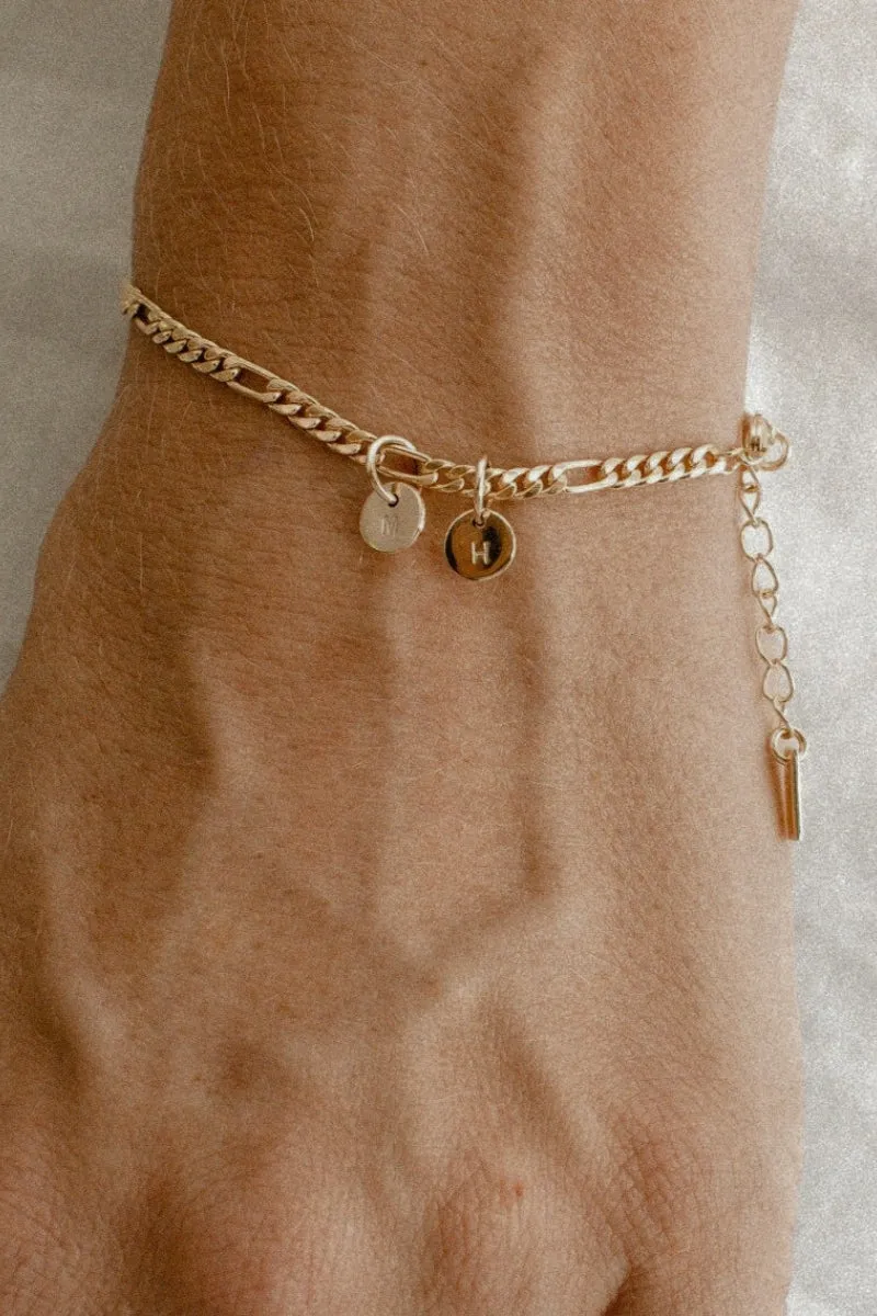 Figaro Bracelet - Gold