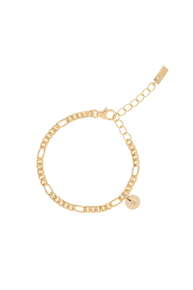 Figaro Bracelet - Gold