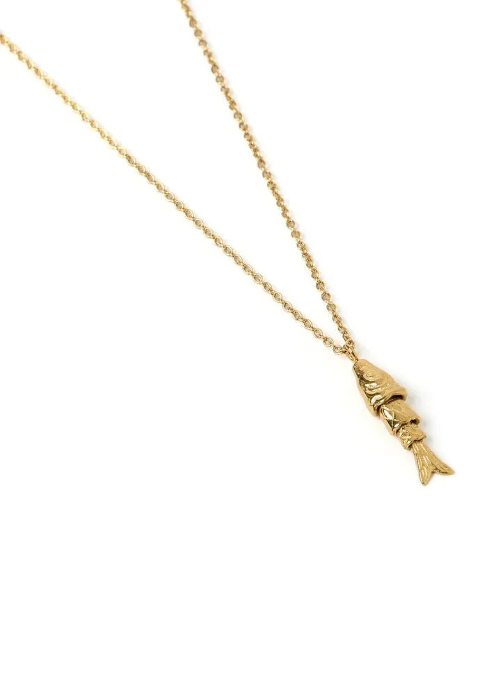 Fishbone Gold Necklace