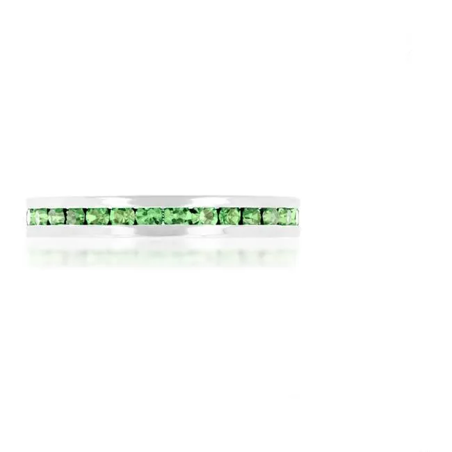 Gail Peridot Green Eternity Stackable Ring | 1ct