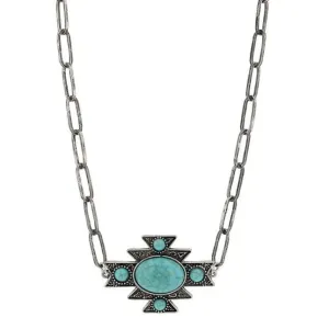 Geometric Star Turq Necklace