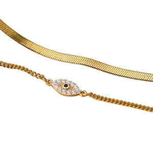 Gold Style Layered Anklet