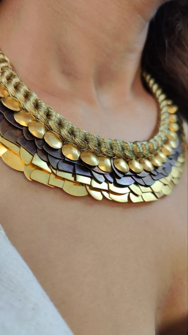 Golden Sunlit Choker Necklace